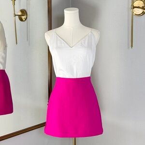 Express Editor Skort Size 10 Hot Pink Barbiecore Coquette High Waisted Mini Y2K